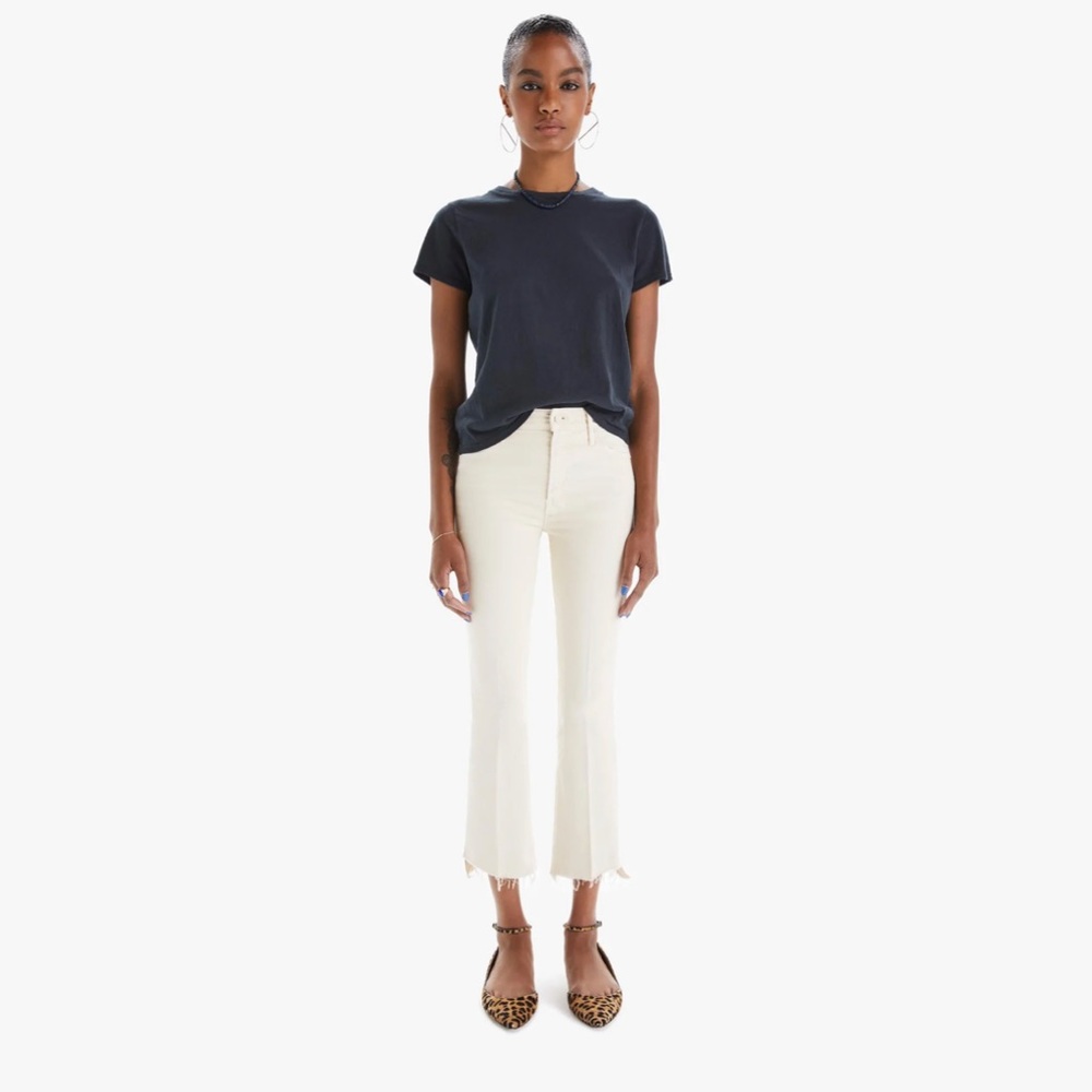MOTHER Cream Ankle & Cropped Jeans Sz 26; Chalk it Up